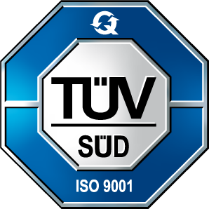 TÜV SÜD ISO 9001 geprüft